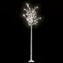 Albero Natale 200 LED 2,2m Salice Bianco Freddo Interno Esterno