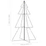 Albero di Natale a Cono 240 LED per Interni Esterni 118x180 cm