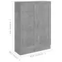 Libreria Grigio Cemento 82,5x30,5x115 cm in Truciolato