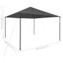 Gazebo da Giardino 4x4x3 m Antracite 180 g/m²