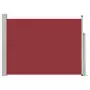 Tenda Laterale Retrattile per Patio 100x500 cm Rosso