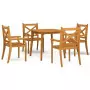 Set Mobili da Pranzo per Giardino 5 pz Legno Massello di Acacia