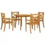 Set Mobili da Pranzo per Giardino 5 pz Legno Massello di Acacia