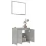 Set Mobili da Bagno 3 pz Grigio Cemento in Truciolato