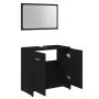 Set Mobili da Bagno 4 pz Nero in Truciolato