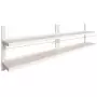 Mensole Galleggianti a 2 Livelli 2 pz in Acciaio Inox 300x30 cm