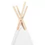 Tenda Tipi Bimbi Borsa Bianco Microfibra Strisce 120x120x150cm