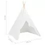 Tenda Tipi Bimbi Borsa Bianco Microfibra Strisce 120x120x150cm