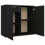 Credenza Nera 80x36x75 cm in Truciolato