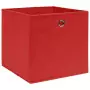 Contenitori 10 pz in Tessuto non Tessuto 28x28x28cm Rosso