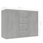 Credenza Grigio Cemento 88x30x65 cm in Truciolato