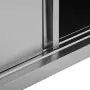 Armadio da Cucina ad Ante Scorrevoli 150x40x50cm Acciaio Inox