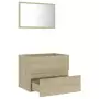 Set Mobili da Bagno 2 pz Rovere Sonoma in Truciolato