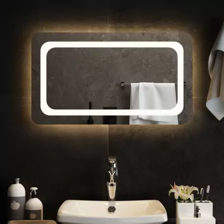 Specchio da Bagno con Luci LED 70x40 cm