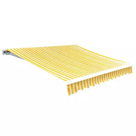 Tendone Parasole in Tela Giallo Girasole e Bianco 4 x 3 m