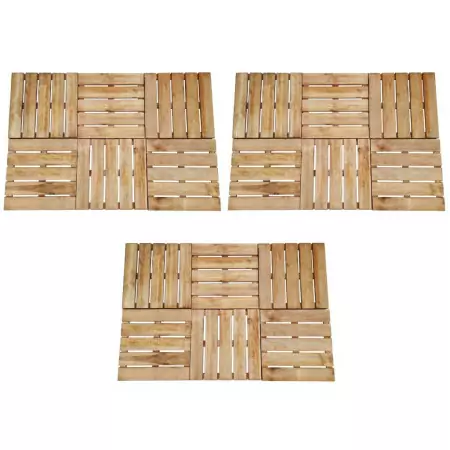 Piastrelle per Decking 18 pz 50x50 cm in Legno Marrone