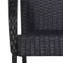 Set Mobili da Pranzo Giardino 7 pz in Polyrattan Nero