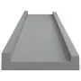 323935  Picture Frame Ledge Shelves 2 pcs Grey 60x9x3 cm MDF