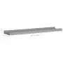 323935  Picture Frame Ledge Shelves 2 pcs Grey 60x9x3 cm MDF