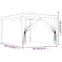 Tenda per Feste 4 Pareti Laterali in Rete Antracite 3x4 m HDPE