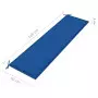 Cuscino per Panca da Giardino Royal Blu 180x50x3 cm in Tessuto