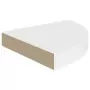 Scaffale Angolare a Parete Bianco 25x25x3,8 cm in MDF