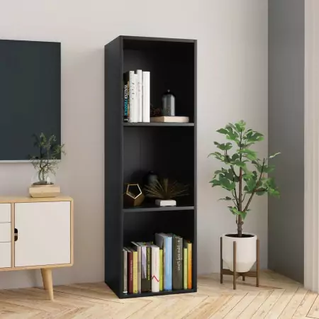 Libreria/Mobile TV Nero 36x30x114 cm in Truciolato