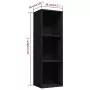 Libreria/Mobile TV Nero 36x30x114 cm in Truciolato