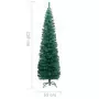 Albero di Natale Artificiale Sottile Supporto Verde 210 cm PVC