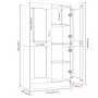 Mobile Vetrina Grigio Sonoma 82,5x30,5x150 cm Legno Multistrato