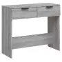 Tavolino Consolle Grigio Sonoma 90x36x75 cm Legno Multistrato