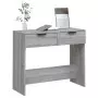 Tavolino Consolle Grigio Sonoma 90x36x75 cm Legno Multistrato