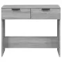 Tavolino Consolle Grigio Sonoma 90x36x75 cm Legno Multistrato