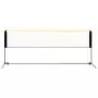 Rete da Badminton Regolabile 400x103x94-158 cm in Metallo