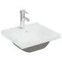 Lavabo da Incasso con Rubinetto 42x39x18 cm in Ceramica Bianco