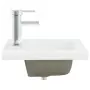 Lavabo da Incasso con Rubinetto 42x39x18 cm in Ceramica Bianco