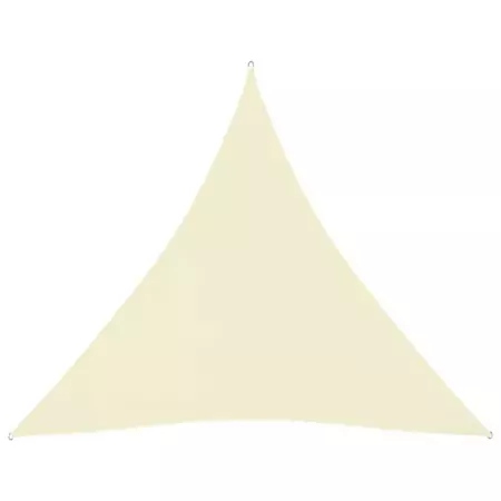 Parasole a Vela Oxford Triangolare 4,5x4,5x4,5 m Crema