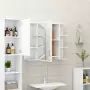 Set Mobili da Bagno 3 pz Bianco in Truciolato