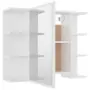 Set Mobili da Bagno 3 pz Bianco in Truciolato