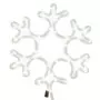 Figura Natalizia Fiocco di Neve LED 3 pz Bianco Caldo 27x27 cm