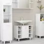 Set Mobili da Bagno 3 pz Bianco in Truciolato