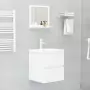 Specchio da Bagno Bianco 40x10,5x37 cm in Legno Multistrato