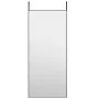 Specchio da Porta Nero 40x100 cm in Vetro e Alluminio
