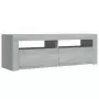 Mobile Porta TV con Luci LED Grigio Sonoma 120x35x40 cm