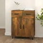 Credenza Rovere Fumo 69,5x34x90 cm in Legno Multistrato