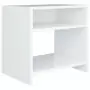 Comodino Bianco 40x30x40 cm Legno Ingegnerizzato