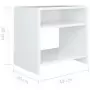 Comodino Bianco 40x30x40 cm Legno Ingegnerizzato