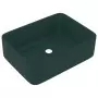 Lavandino Luxury Verde Scuro Opaco 41x30x12 cm in Ceramica