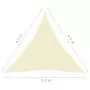 Parasole a Vela Oxford Triangolare 4,5x4,5x4,5 m Crema