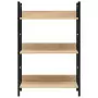 Libreria a 3 Ripiani Rovere 60x27,6x90,5 cm in Truciolato